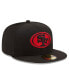 Фото #4 товара Men's Black San Francisco 49ers Team 59FIFTY Fitted Hat