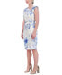 ფოტო #3 პროდუქტის Women's Asymmetric-Neck Metallic Dress