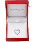 ფოტო #3 პროდუქტის Diamond Heart 18" Pendant Necklace (1/2 ct. t.w.) in 14k White Gold
