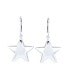 American Patriotic Celestial Rock Star Stars Dangle Lever back Earrings For Women .925 Sterling Silver