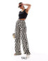 JDY Tall wide leg trouser in zebra print