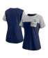 ფოტო #2 პროდუქტის Women's Navy, Heathered Gray Notre Dame Fighting Irish Inside Pocket T-shirt