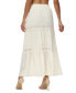 Фото #2 товара Women's Jules Cotton Lace-Trim Tiered Maxi Skirt