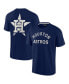 Фото #3 товара Men's and Women's Navy Houston Astros Super Soft Short Sleeve T-shirt