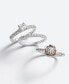 ფოტო #2 პროდუქტის Diamond Princess Bridal Set (1 ct. t.w.) in 14k White Gold