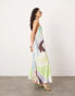 Фото #4 товара ASOS EDITION statement square neck neck maxi dress in geometric swirl print