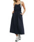 ფოტო #1 პროდუქტის Women's Blue Sleeveless Square Neck Midi Jersey Beach Dress