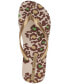 Фото #2 товара Women's Animal Print Slip-On Thong Sandals