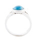 Astro Genuine Blue Apatite Teardrop Sterling Silver Ring