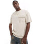 Фото #1 товара Jack & Jones oversized nylon pocket t-shirt in beige