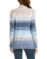 Фото #2 товара Hannah Rose Ombre Striped Cashmere Cardigan Women's