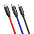 Фото #6 товара Wytrzymały przewód kabel 3w1 USB microUSB Iphone Lightning USB-C 3.5A 1.2M czarny