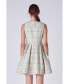 ფოტო #5 პროდუქტის Women's Plaid Boucle Mini Dress