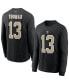 Фото #2 товара Men's Michael Thomas Black New Orleans Saints Player Name and Number Long Sleeve T-shirt