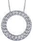 ფოტო #1 პროდუქტის Diamond Circle 19" Pendant Necklace (1/2 ct. t.w.) in 14k White Gold