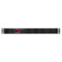 LogiLink PDU8A02 - Basic - 1U - Aluminium - Black - 8 AC outlet(s) - C13 coupler