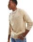 Фото #2 товара GANT shield logo raglan bicolored lambswool mix knit jumper in sand marl