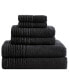 Фото #1 товара Sculpted Pleat Solid Cotton Terry 6-Pc. Bath Towel Set