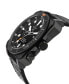 ფოტო #2 პროდუქტის Men's XO Submarine Swiss Automatic Black Leather Watch 44mm