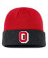 Фото #1 товара Men's Scarlet/Black Ohio State Buckeyes Legacy Terra Cuffed Knit Hat