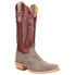 Фото #3 товара R. Watson Boots Charcoal Brush Off Square Toe Cowboy Womens Red Casual Boots RW