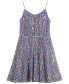 Фото #2 товара Big Girls Strappy Sequinned Stripe Skater Dress