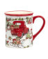 Фото #3 товара Red Truck Snowman 4 Piece Mug Set