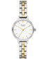 ფოტო #1 პროდუქტის Women's Metro Two-Tone Stainless Steel Bracelet Watch 30mm