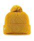ფოტო #2 პროდუქტის Men's Gold Nashville Predators Core Primary Logo Cuffed Knit Hat with Pom