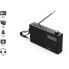 EVOOM EGY Schwarzer Radiowecker UKW- und DAB+-Radio Batteriebatterien/USB 2 Alarme