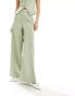 Extro & Vert wide leg tailored trouser in sage co-ord