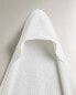 Muslin hooded baby towel with letters