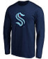 ფოტო #2 პროდუქტის Men's Navy Seattle Kraken Primary Logo Big and Tall Long Sleeve T-shirt