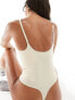 Dorina non padded seamless shaping thong bodysuit in beige 44 - фото #7