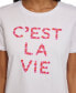 Фото #4 товара Women's C'est La Vie Graphic T-Shirt