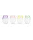 Фото #1 товара Frosted Ombre Stemless Wine Glasses