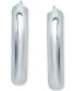 ფოტო #3 პროდუქტის Small Polished Hoop Earrings in Sterling Silver, 25mm, Created for Macy's