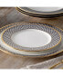 Blueshire Set of 4 Salad Plates, Service For 4 White blue, Plate - фото #3