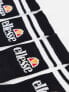 ellesse 3 pack logo crew socks in black