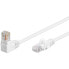 Фото #2 товара Wentronic CAT 5e Patch Cable 1x 90° Angled - U/UTP - 3 m - White - 3 m - Cat5e - U/UTP (UTP) - RJ-45 - RJ-45