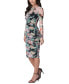 Фото #4 товара Juniors' Floral-Print Ruched Bodycon Dress