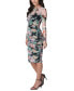 ფოტო #4 პროდუქტის Juniors' Floral-Print Ruched Bodycon Dress