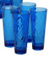 Cobalt Blue Diamond Acrylic 8-Pc. Iced Tea Glass Set