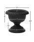 Фото #3 товара 39128 Outdoor Grecian Urn Flower Planter Black 12in pack of 1