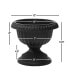 39128 Outdoor Grecian Urn Flower Planter Black 12in pack of 1