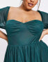 Anaya With Love Plus tie back dress in emerald green - MGREEN