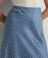 Petite Printed Satin Midi Skirt