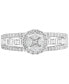 ფოტო #3 პროდუქტის EFFY® Diamond Round Halo Cluster Ring (7/8 ct. t.w.) in 14k White Gold