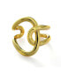 Women's Gold Abstract Twist Open Ring
