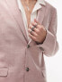 Topman super skinny two button wedding suit jacket in pink